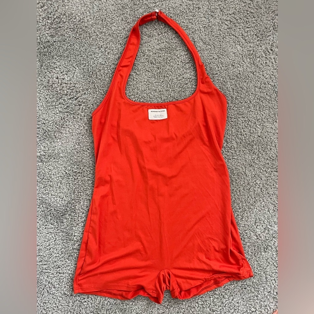 SHEIN Orange Mini Romper/Bodysuit